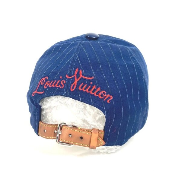 LOUIS VUITTON M7007M Newsboy cap-LV Varsity hat cap baseball cap cotton Navy main image 12